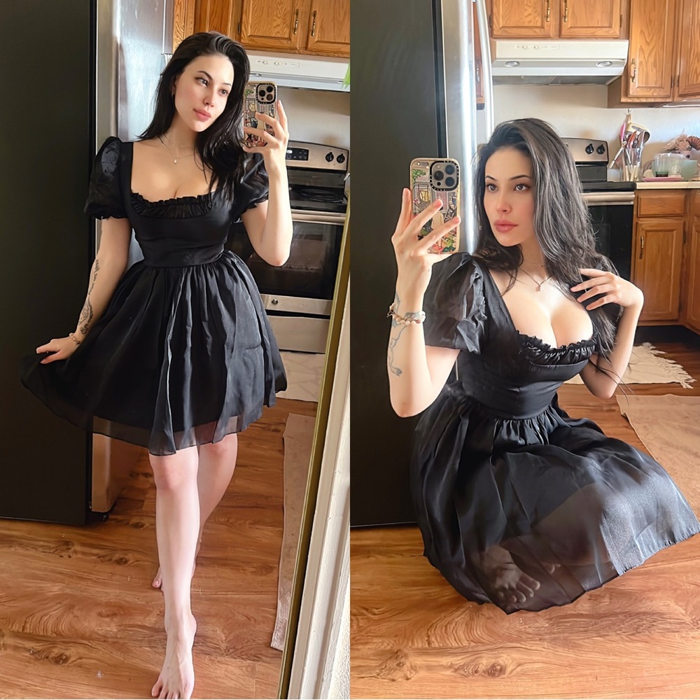 SHEIN Elegant Black Mini Dress